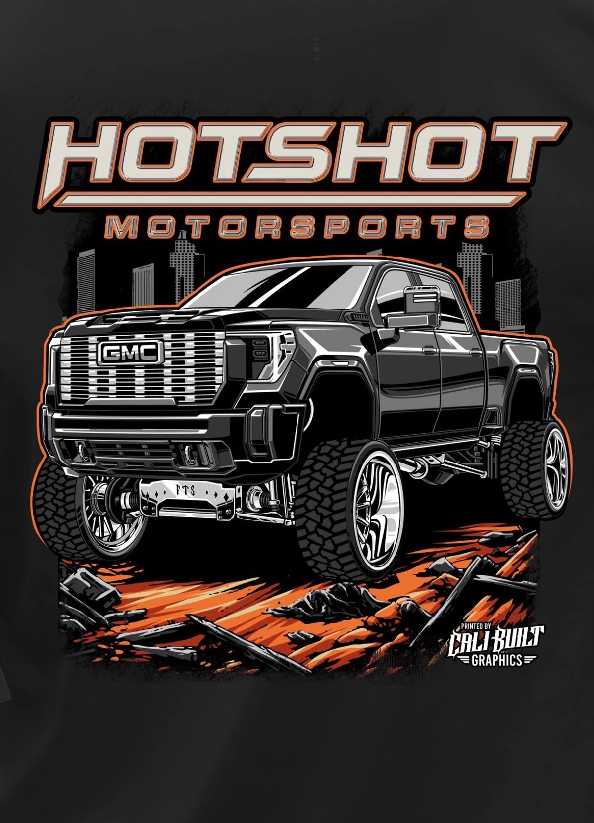 New Denali Orange Logo Sweatshirt by Hotshot Motorsports